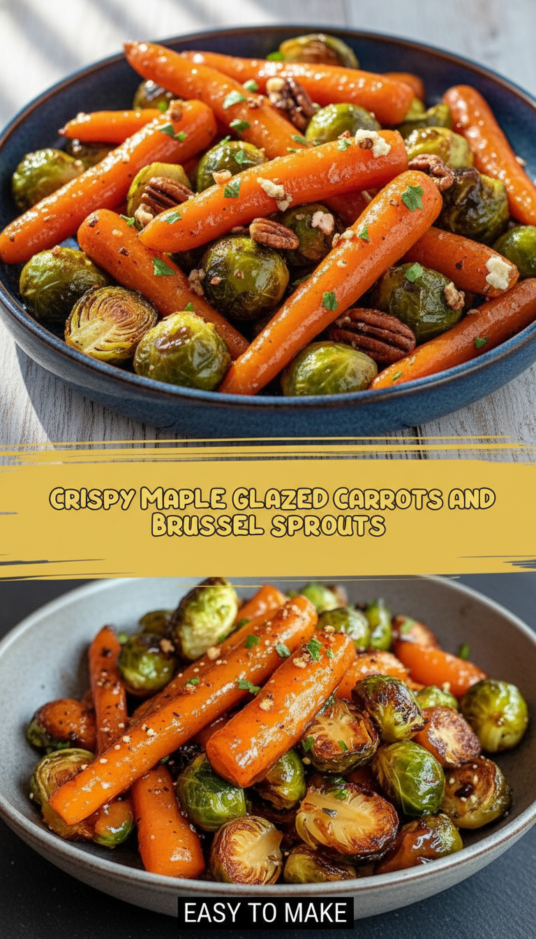 Crispy Maple Glazed Carrots and Brussels Sprouts – Optimal Yummy