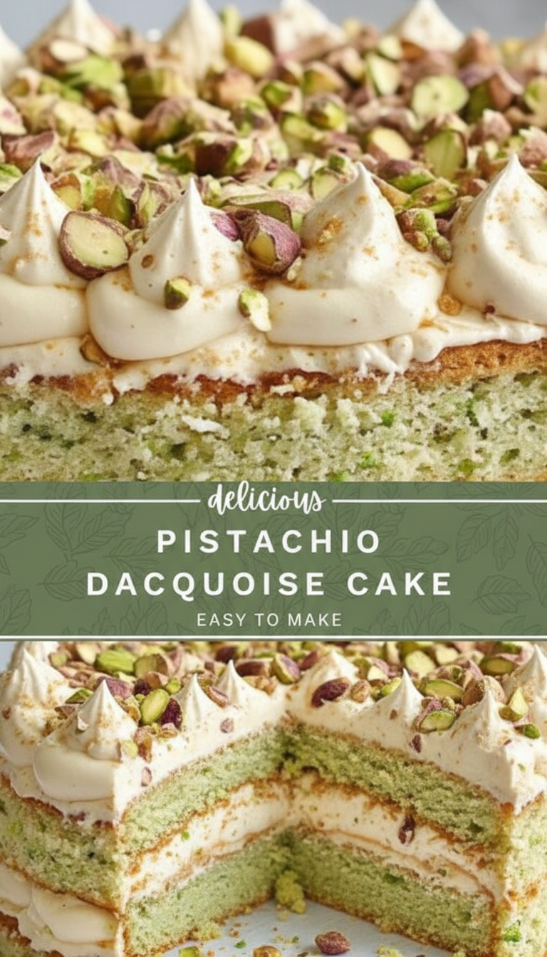 Pistachio Dacquoise Cake – Optimal Yummy
